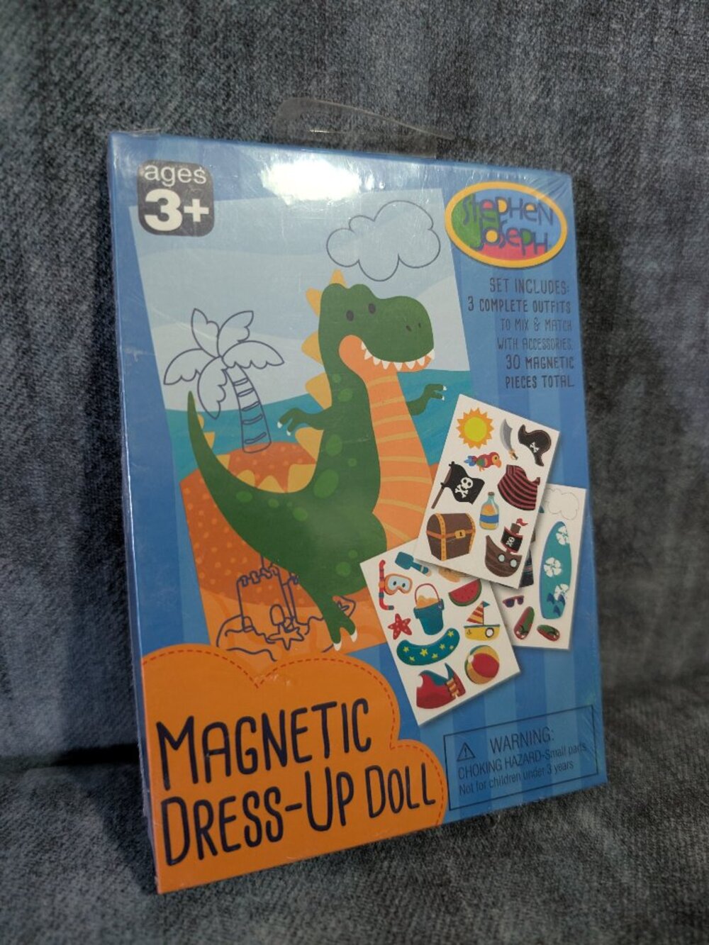 Stephen Joseph, Magnetic Dress-Up Doll, Dinosaur